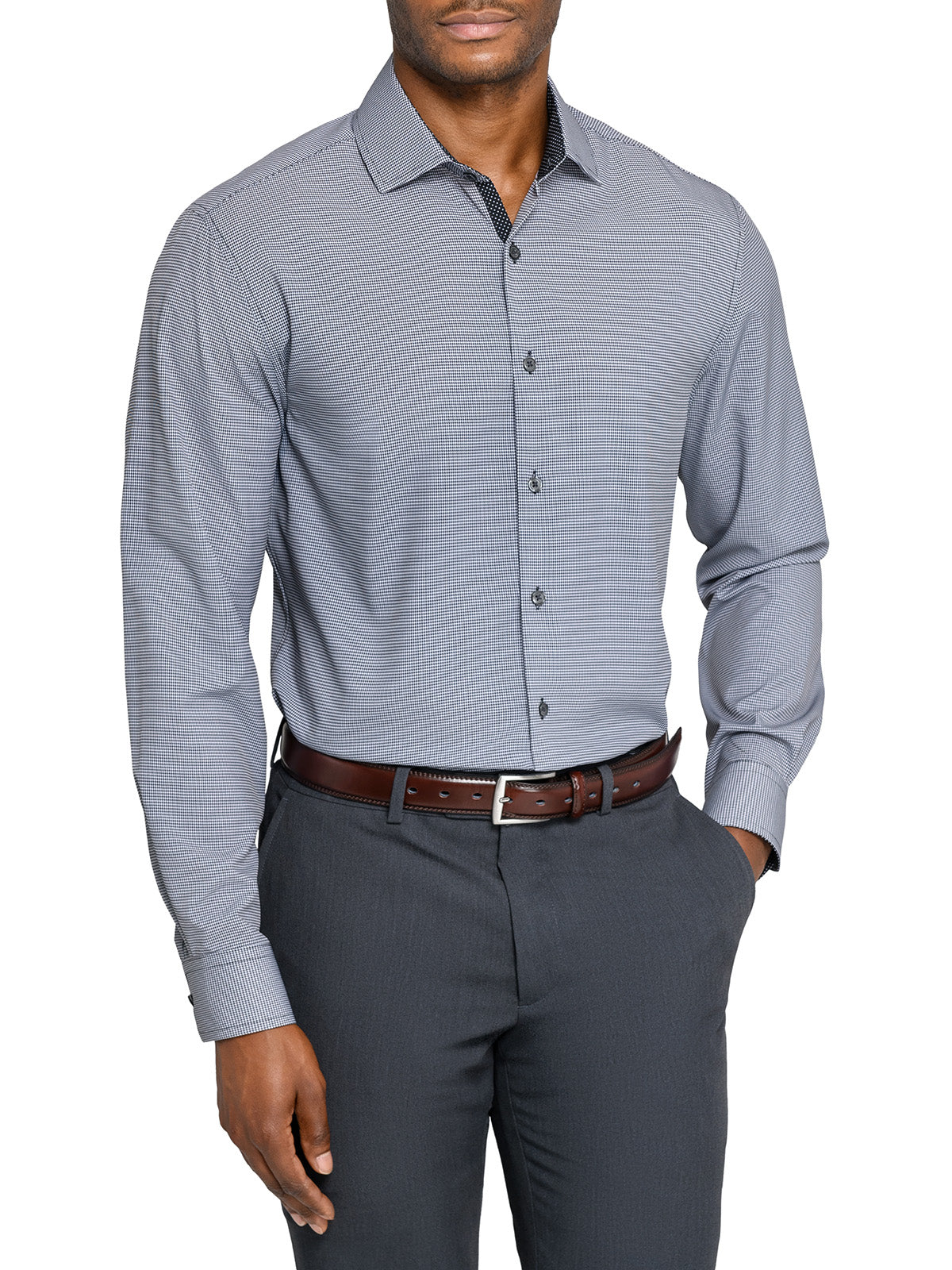 mens performance dress shirt Performance Button Down Dress Shirt Storm Gray / S