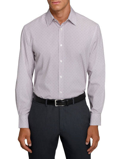 Starry Diamond Print Performance Dress Shirt