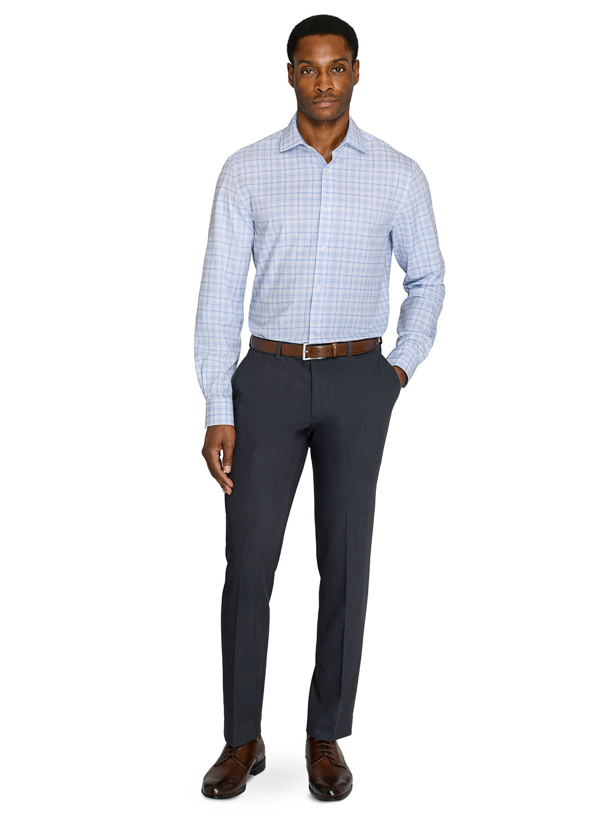 Composition Plaid Performance Dress Shirt - Men's Dress Shirts