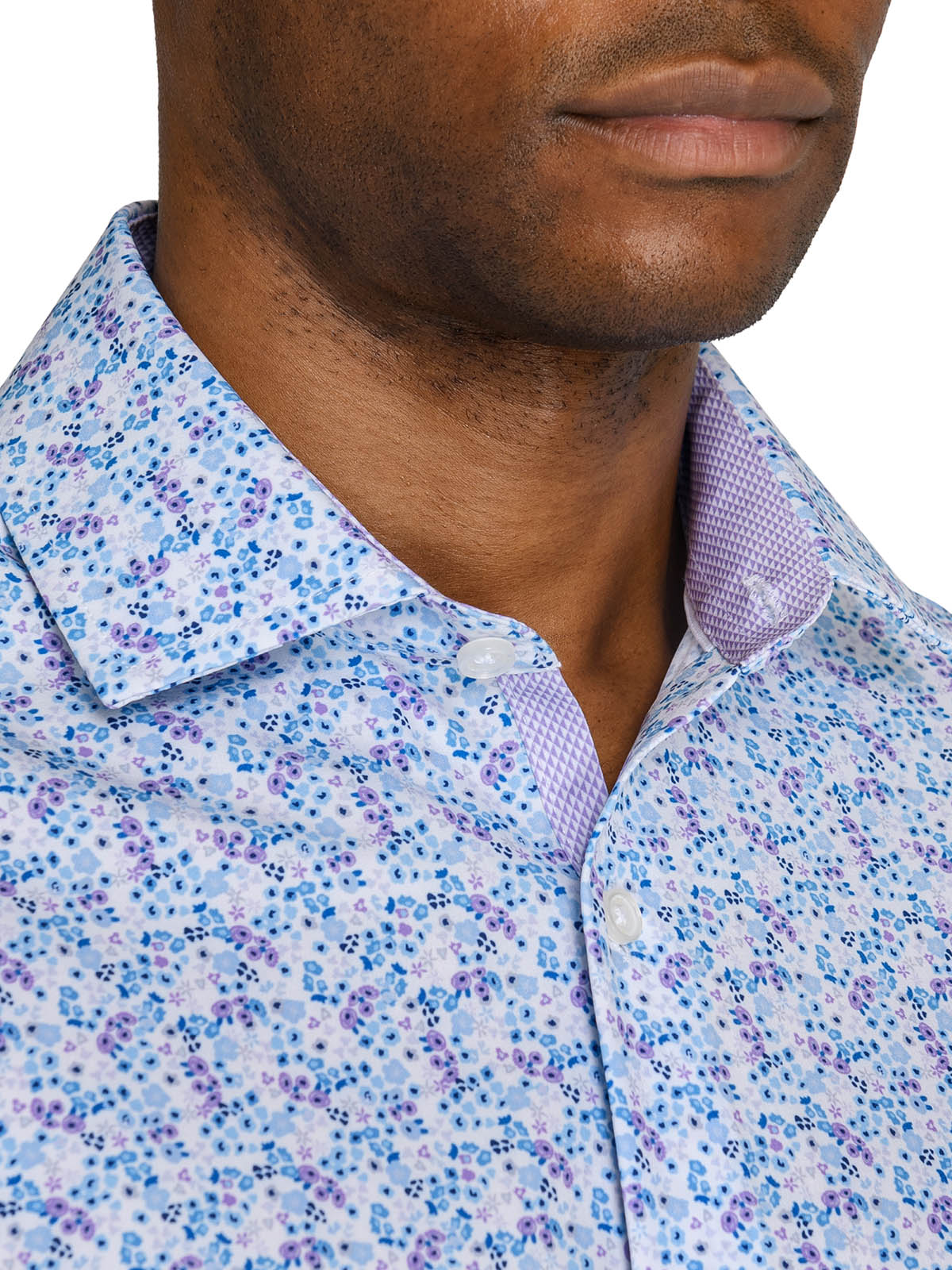 Floral Inkblot Performance Dress Shirt - Men's Dress Shirts