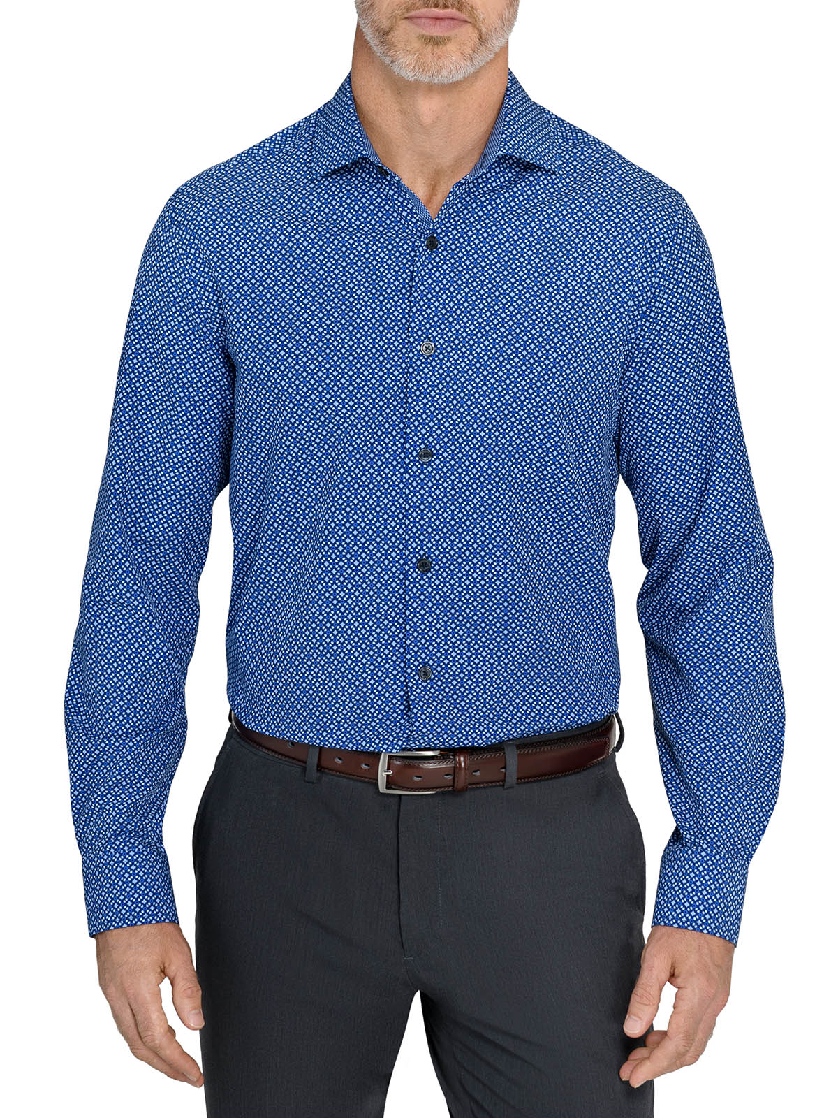 Micro Chevron Long Sleeve Shirt