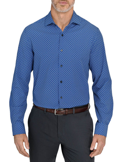 Micro Chevron Long Sleeve Shirt