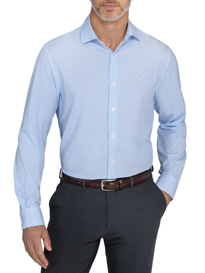 Micro Chevron Long Sleeve Shirt