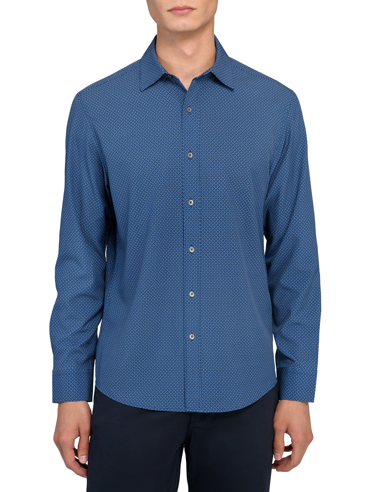 Mini Abstract Geo Print Long Sleeve Shirt