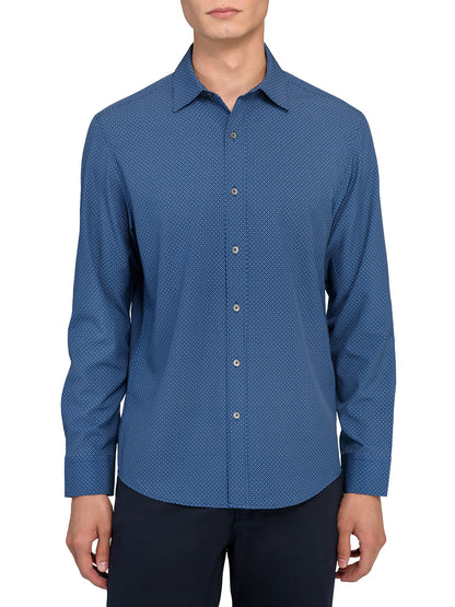 Mini Abstract Geo Print Long Sleeve Shirt