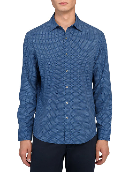 Mini Abstract Geo Print Long Sleeve Shirt