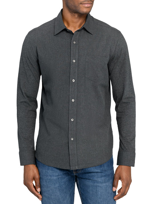 Reworked Solid Long Sleeve Shirt