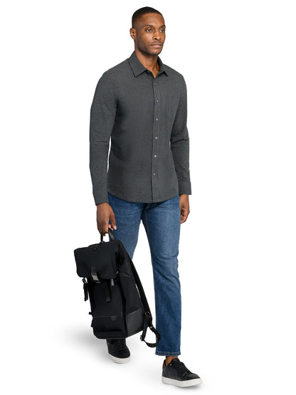 Reworked Solid Long Sleeve Shirt