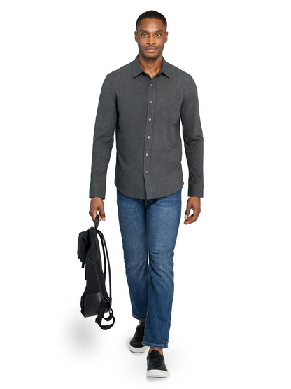 Reworked Solid Long Sleeve Shirt