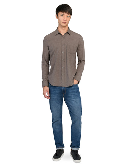Reworked Solid Long Sleeve Shirt