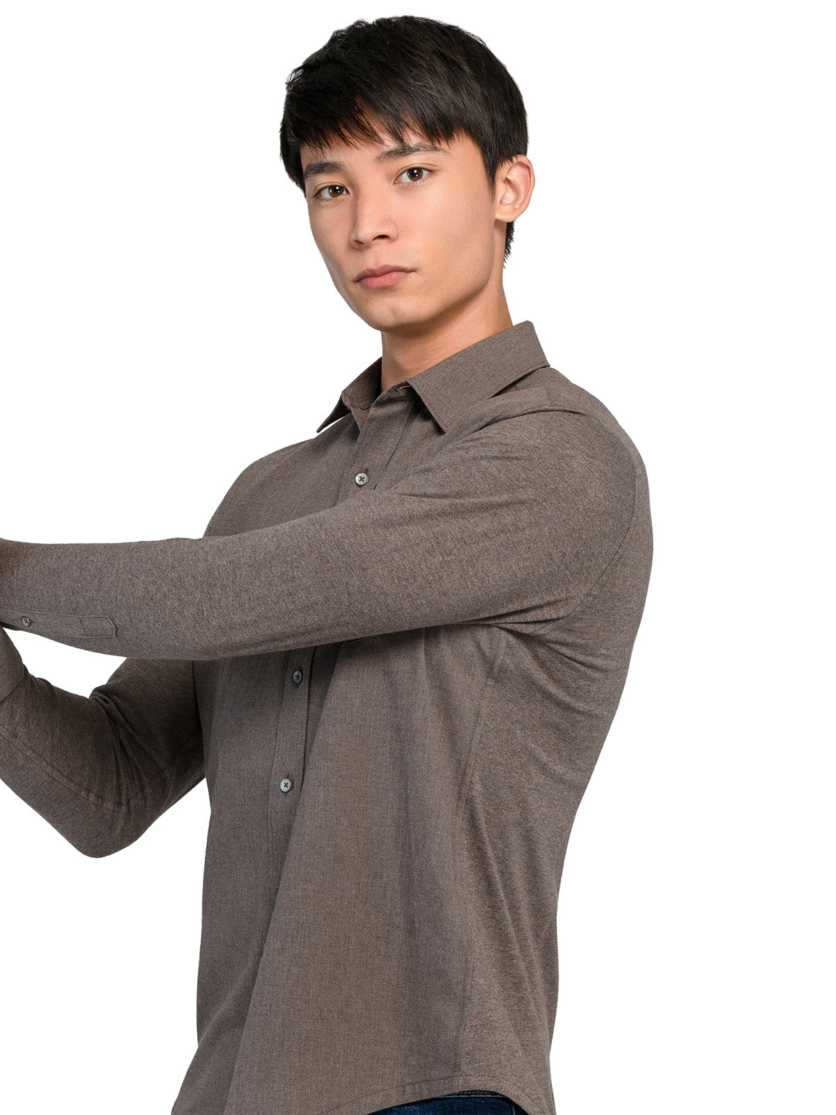 Reworked Solid Long Sleeve Shirt