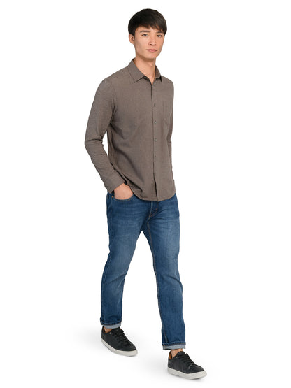 Reworked Solid Long Sleeve Shirt