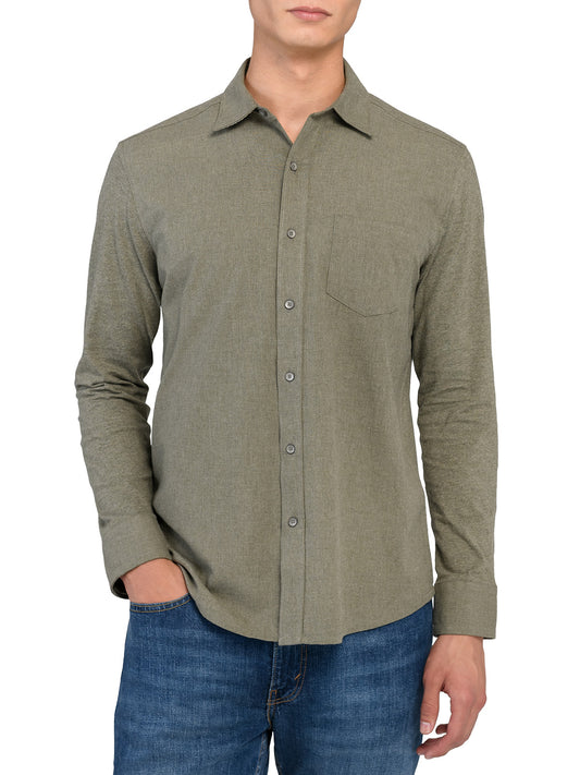 Reworked Solid Long Sleeve Shirt