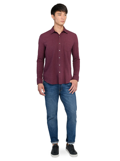 Reworked Solid Long Sleeve Shirt
