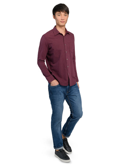Reworked Solid Long Sleeve Shirt